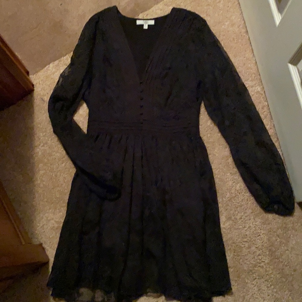 Black lace cocktail dress